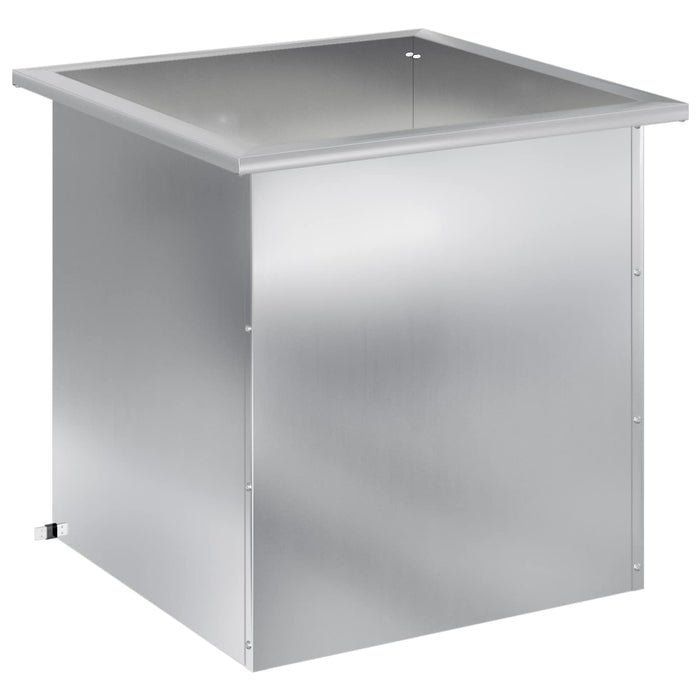 Jardinieră de grădină cu LED Argintiu 50 x 50 x 48 cm - WALTI WALTI
