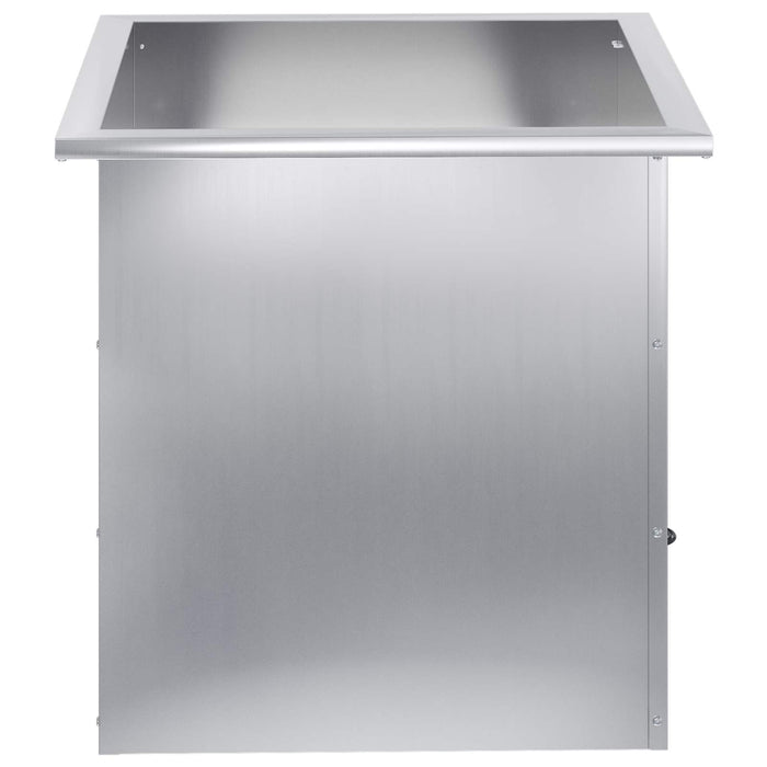 Jardinieră de grădină cu LED Argintiu 50 x 50 x 48 cm - WALTI WALTI