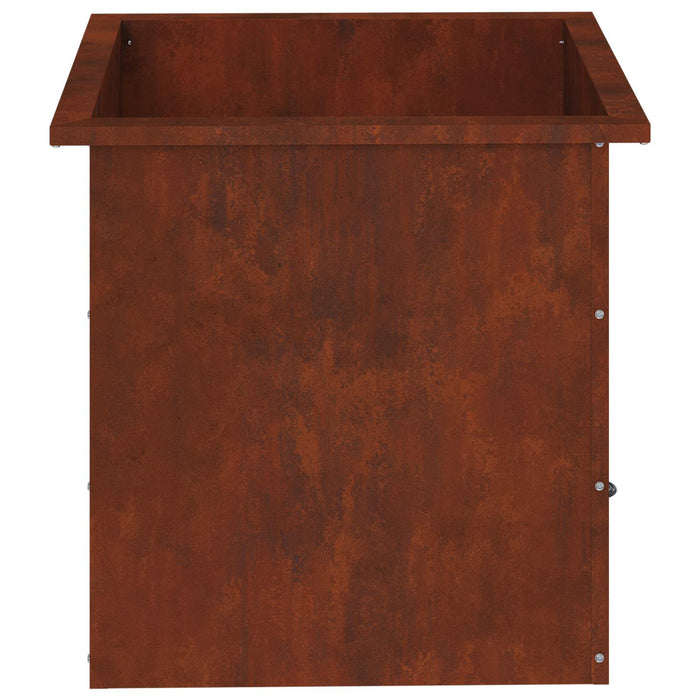 Jardinieră de grădină cu LED 2 buc. Ruginit 50 x 50 x 48 cm WALTI