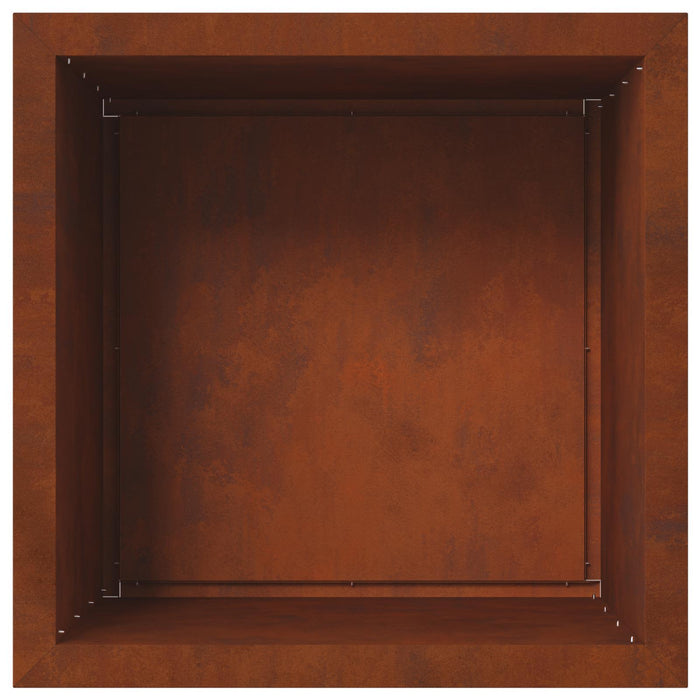 Jardinieră de grădină cu LED 2 buc. Ruginit 50 x 50 x 48 cm WALTI