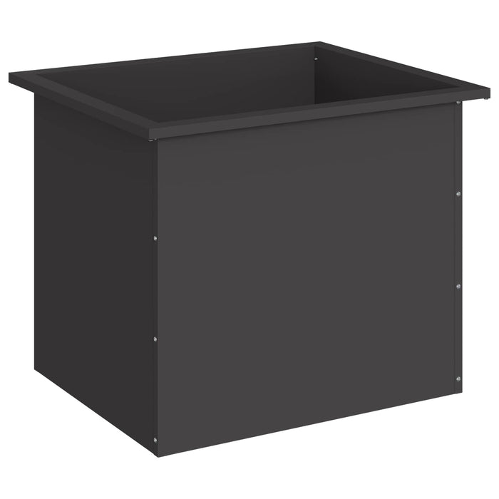 Jardinieră de grădină cu LED Negru 50 x 60 x 48 cm Oțel - WALTI WALTI