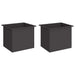 Jardinieră de grădină cu LED 2 buc. Negru 50 x 60 x 48 cm Oțel - WALTI WALTI
