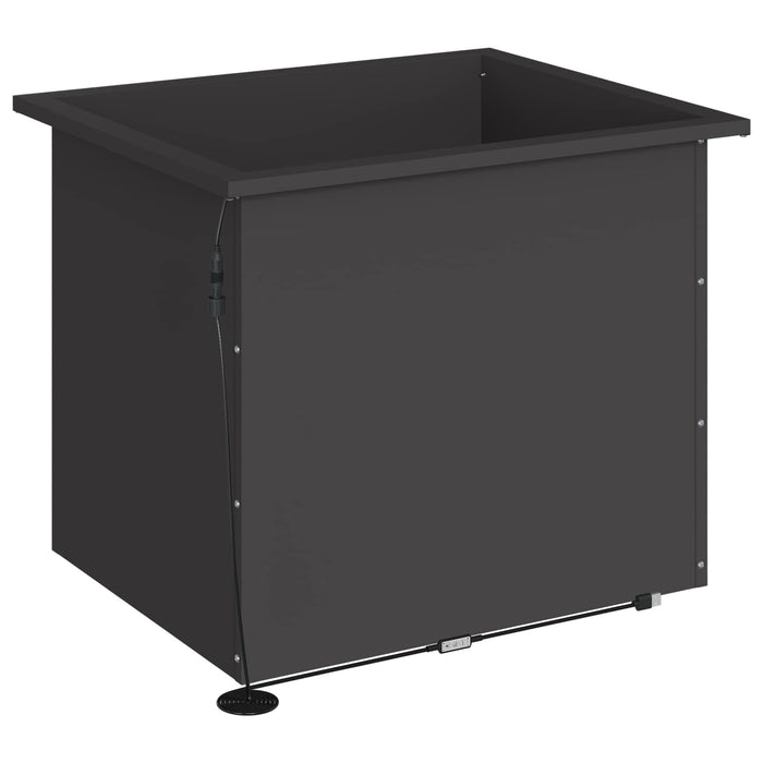 Jardinieră de grădină cu LED 2 buc. Negru 50 x 60 x 48 cm Oțel - WALTI WALTI