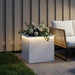 Jardinieră de grădină cu LED Alb 50 x 60 x 48 cm Oțel - WALTI WALTI