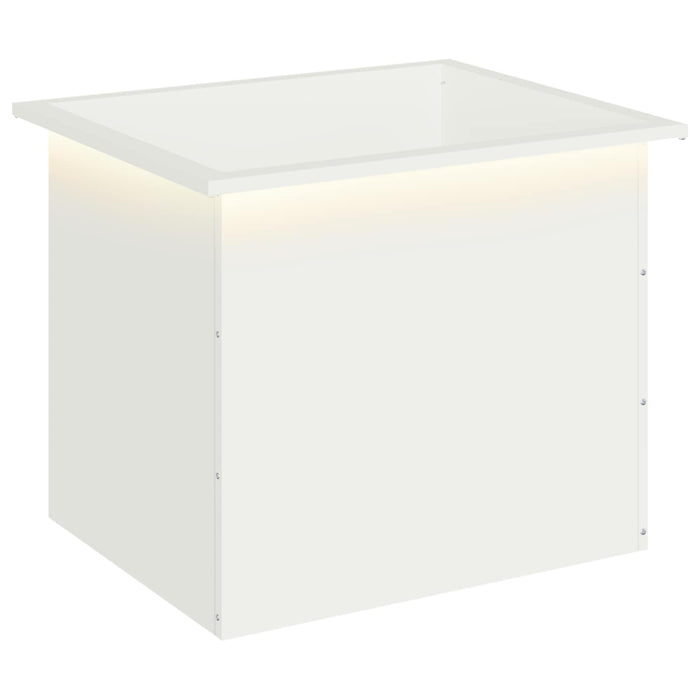 Jardinieră de grădină cu LED Alb 50 x 60 x 48 cm Oțel - WALTI WALTI