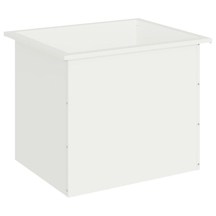 Jardinieră de grădină cu LED Alb 50 x 60 x 48 cm Oțel - WALTI WALTI