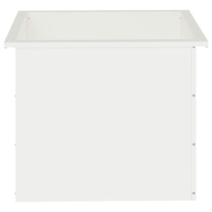 Jardinieră de grădină cu LED Alb 50 x 60 x 48 cm Oțel - WALTI WALTI