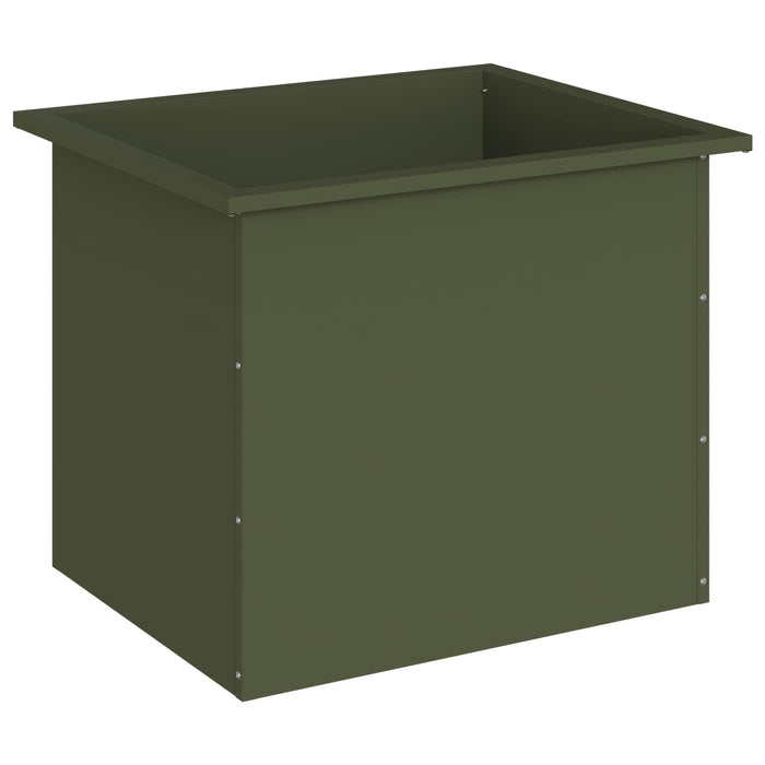 Jardinieră de grădină cu LED Verde măsliniu 50 x 60 x 48 cm - WALTI WALTI