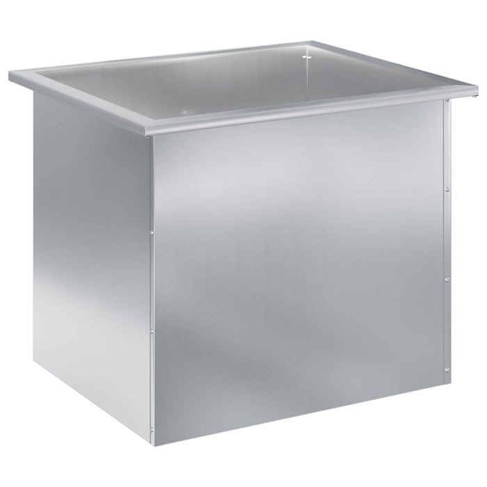 Jardinieră de grădină cu LED Argintiu 50 x 60 x 48 cm - WALTI WALTI