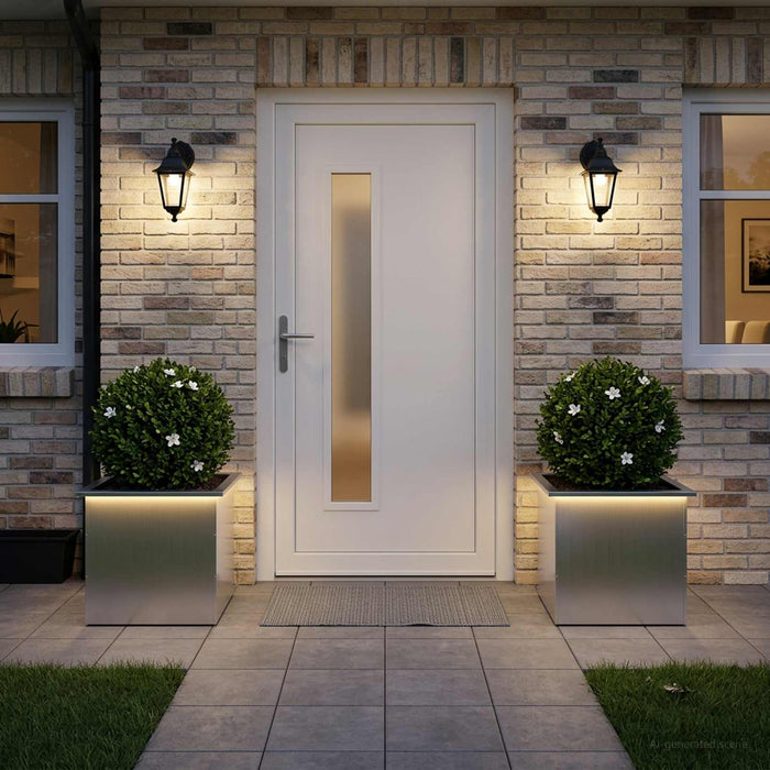 Jardinieră de grădină cu LED 2 buc. Argintiu 50 x 60 x 48 cm - WALTI WALTI