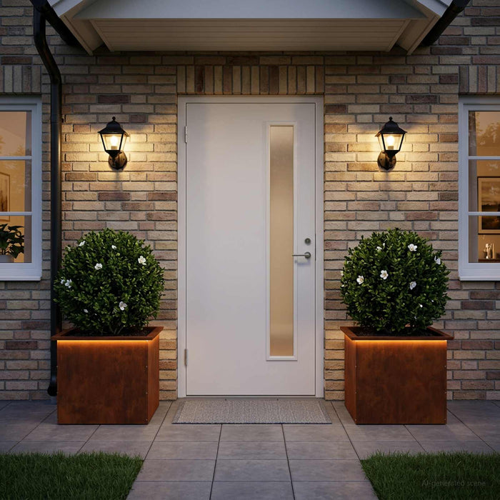 Jardinieră de grădină cu LED 2 buc. Ruginit 50 x 60 x 48 cm - WALTI WALTI