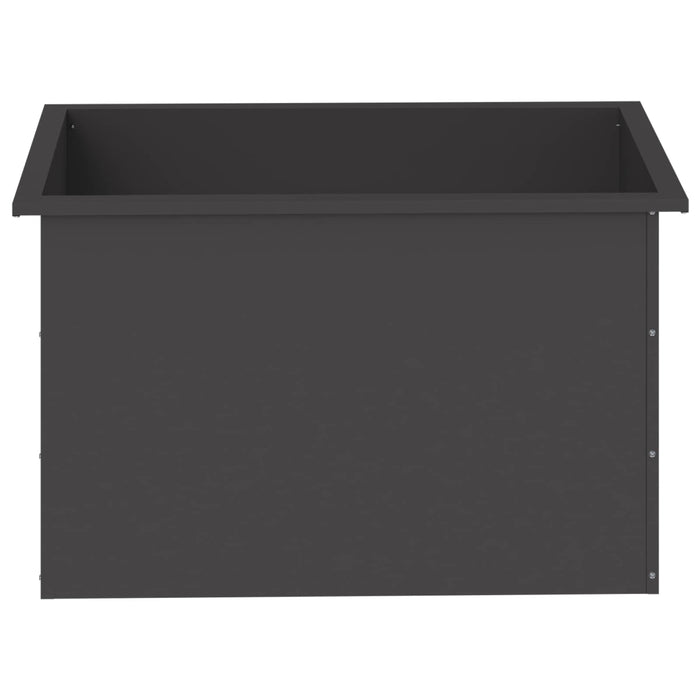 Jardinieră de grădină cu LED 2 buc. Negru 50 x 80 x 48 cm Oțel - WALTI WALTI