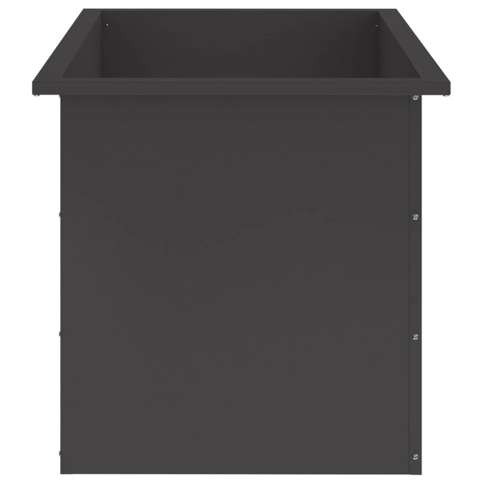 Jardinieră de grădină cu LED 2 buc. Negru 50 x 80 x 48 cm Oțel - WALTI WALTI