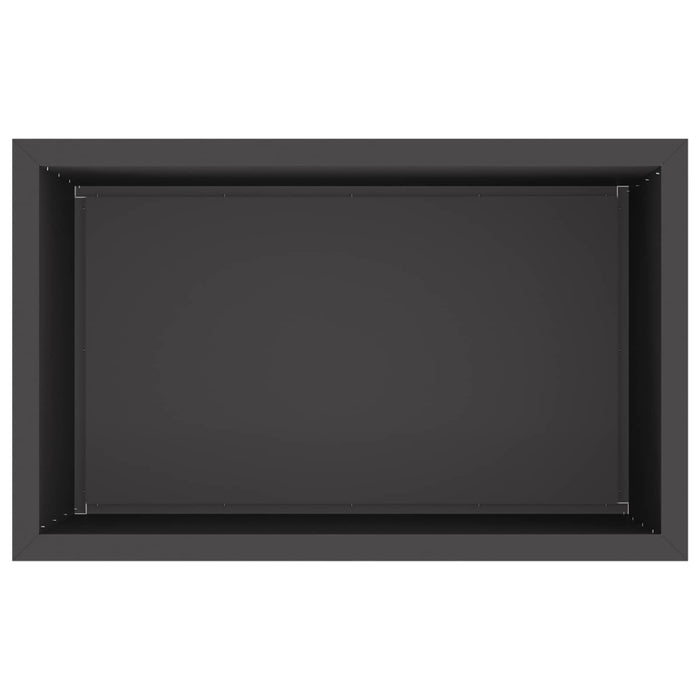 Jardinieră de grădină cu LED 2 buc. Negru 50 x 80 x 48 cm Oțel - WALTI WALTI