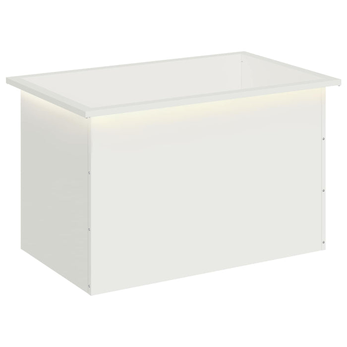 Jardinieră de grădină cu LED Alb 50 x 80 x 48 cm Oțel - WALTI WALTI