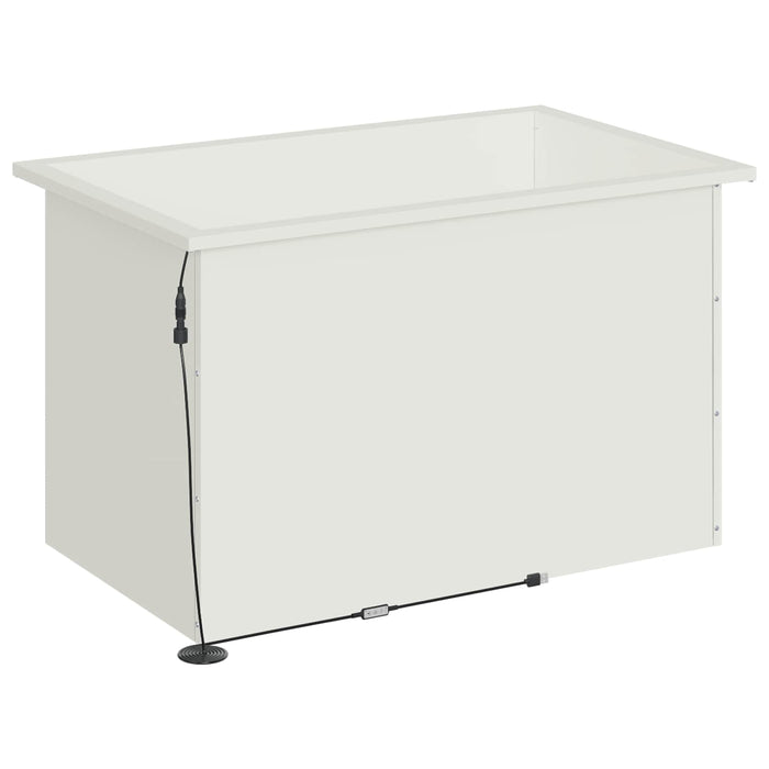 Jardinieră de grădină cu LED 2 buc. Alb 50 x 80 x 48 cm Oțel - WALTI WALTI