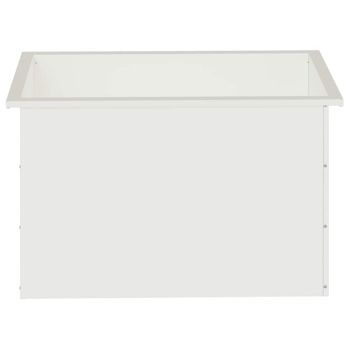 Jardinieră de grădină cu LED 2 buc. Alb 50 x 80 x 48 cm Oțel - WALTI WALTI