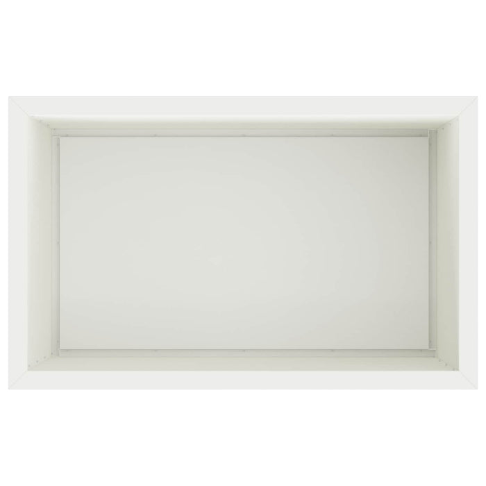 Jardinieră de grădină cu LED 2 buc. Alb 50 x 80 x 48 cm Oțel - WALTI WALTI