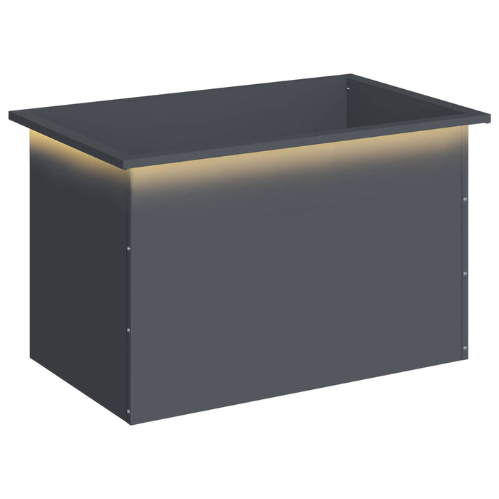 Jardinieră de grădină cu LED Antracit 50 x 80 x 48 cm Oțel WALTI
