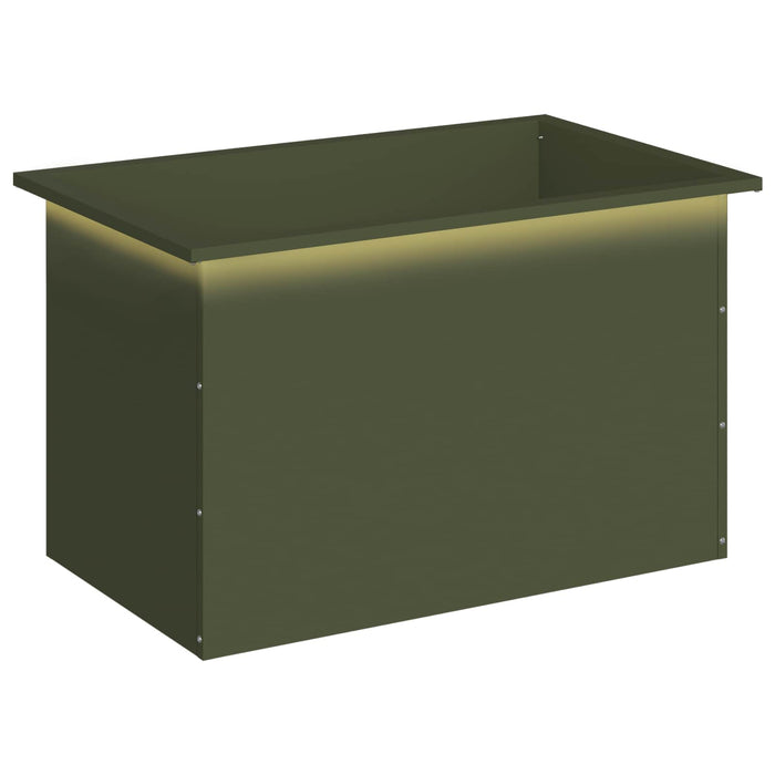 Jardinieră de grădină cu LED Verde măsliniu 50 x 80 x 48 cm - WALTI WALTI