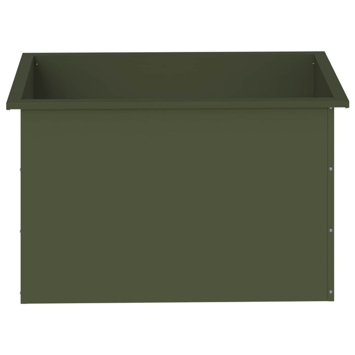 Jardinieră de grădină cu LED Verde măsliniu 50 x 80 x 48 cm - WALTI WALTI
