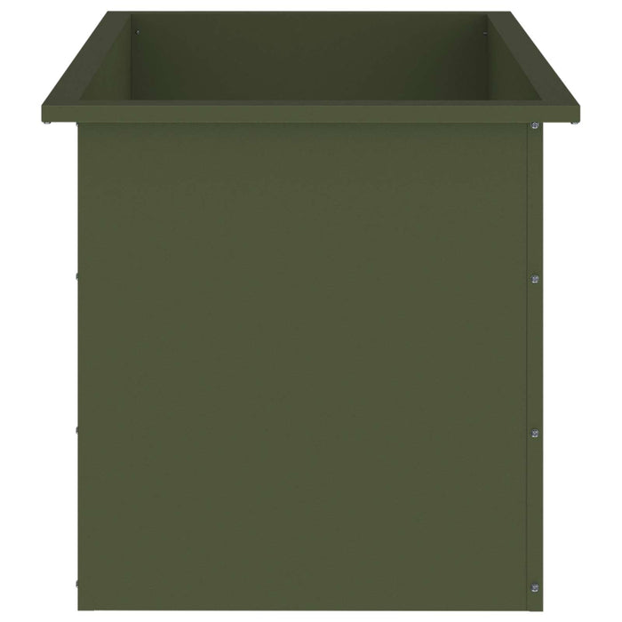 Jardinieră de grădină cu LED Verde măsliniu 50 x 80 x 48 cm - WALTI WALTI