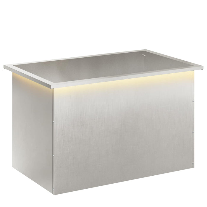 Jardinieră de grădină cu LED Argintiu 50 x 80 x 48 cm - WALTI WALTI