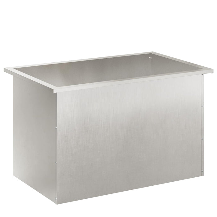 Jardinieră de grădină cu LED Argintiu 50 x 80 x 48 cm - WALTI WALTI