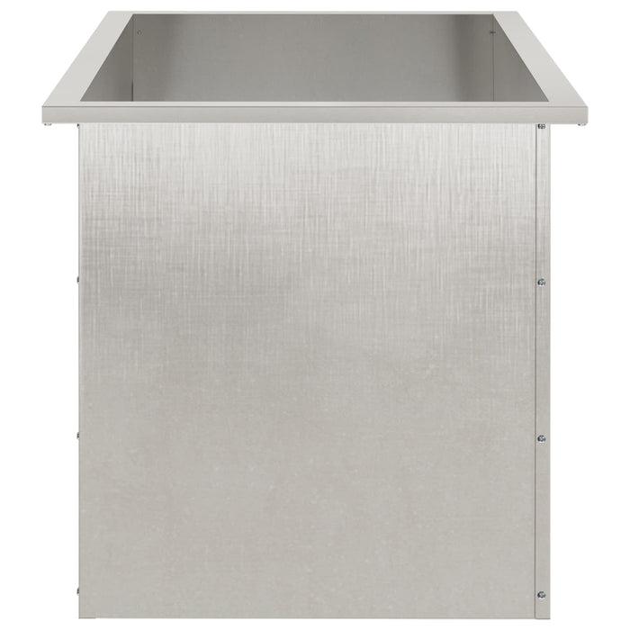 Jardinieră de grădină cu LED Argintiu 50 x 80 x 48 cm - WALTI WALTI