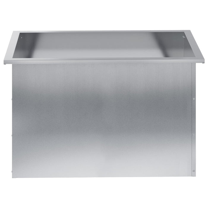 Jardinieră de grădină cu LED Argintiu 50 x 80 x 48 cm - WALTI WALTI