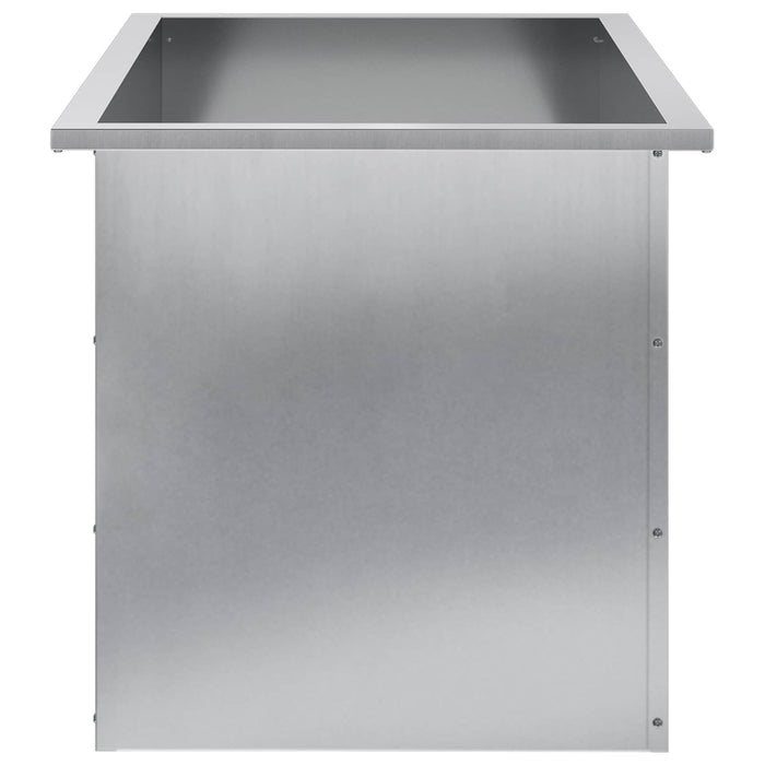 Jardinieră de grădină cu LED Argintiu 50 x 80 x 48 cm - WALTI WALTI