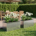 Jardinieră de grădină cu LED 2 buc. Argintiu 50 x 80 x 48 cm - WALTI WALTI