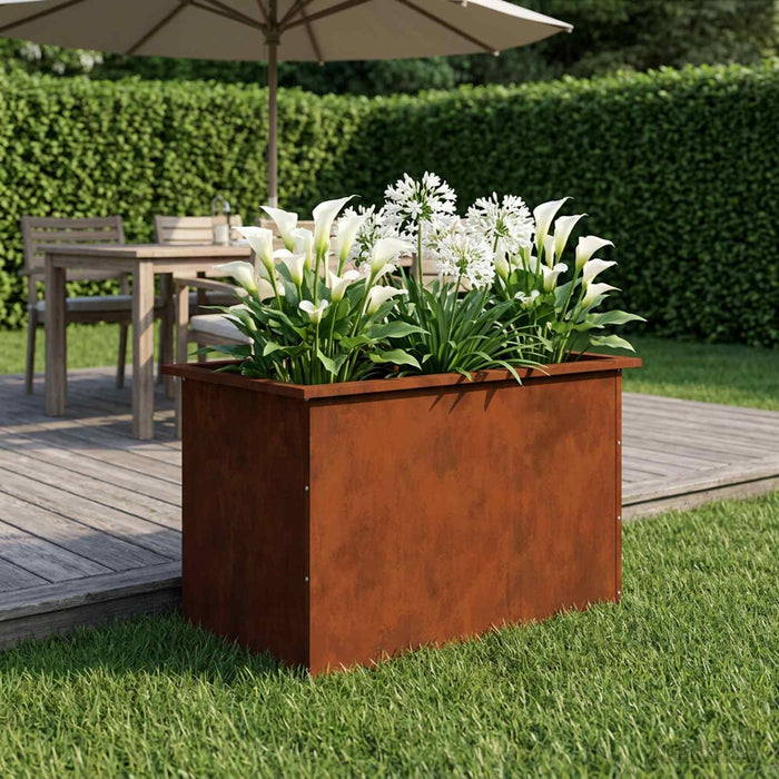 Jardinieră de grădină cu LED Ruginit 50 x 80 x 48 cm - WALTI WALTI