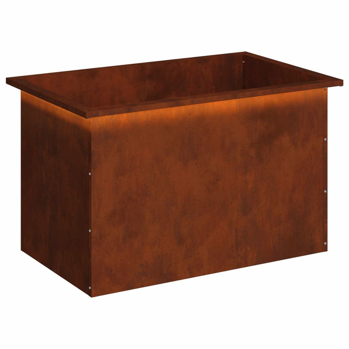 Jardinieră de grădină cu LED Ruginit 50 x 80 x 48 cm - WALTI WALTI