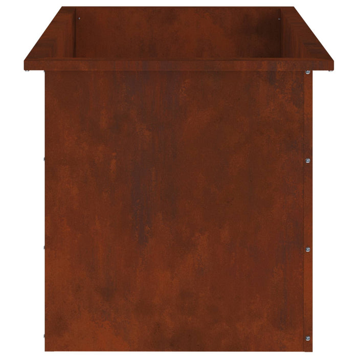 Jardinieră de grădină cu LED 2 buc. Ruginit 50 x 80 x 48 cm WALTI