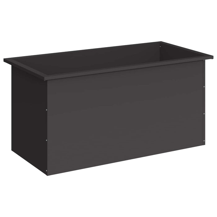 Jardinieră de grădină cu LED Negru 50 x 100 x 48 cm Oțel - WALTI WALTI