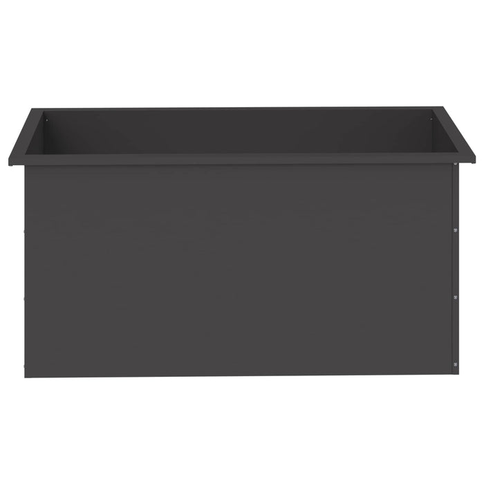Jardinieră de grădină cu LED Negru 50 x 100 x 48 cm Oțel - WALTI WALTI