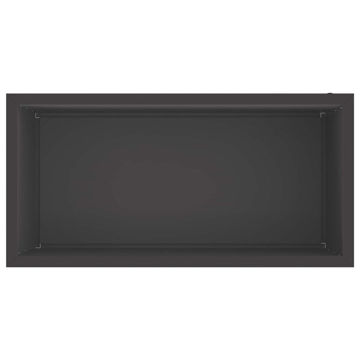 Jardinieră de grădină cu LED Negru 50 x 100 x 48 cm Oțel - WALTI WALTI
