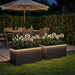 Jardinieră de grădină cu LED 2 buc. Negru 50 x 100 x 48 cm Oțel - WALTI WALTI
