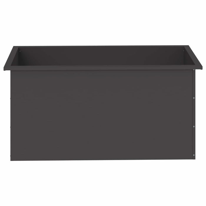 Jardinieră de grădină cu LED 2 buc. Negru 50 x 100 x 48 cm Oțel - WALTI WALTI