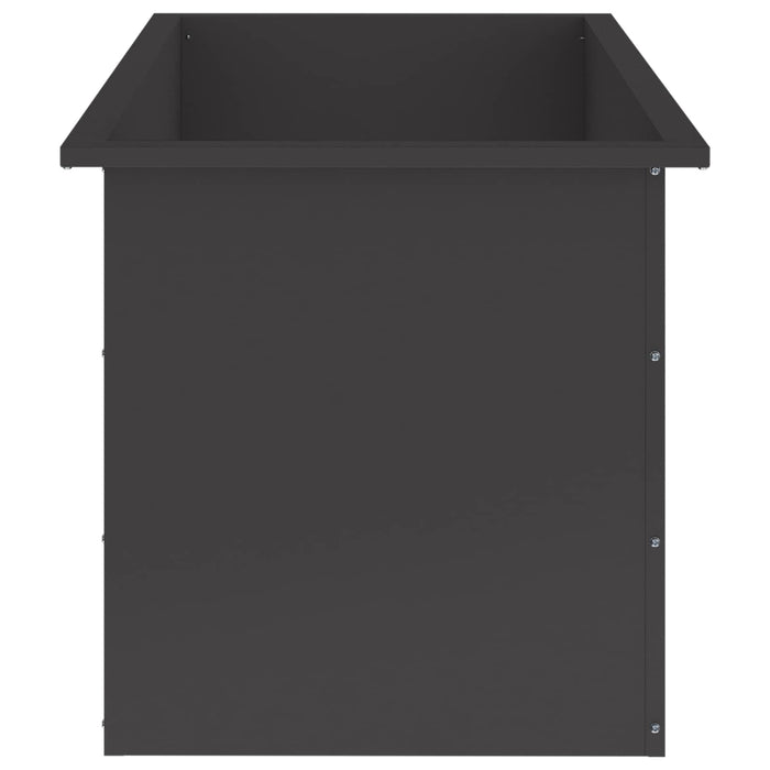 Jardinieră de grădină cu LED 2 buc. Negru 50 x 100 x 48 cm Oțel - WALTI WALTI