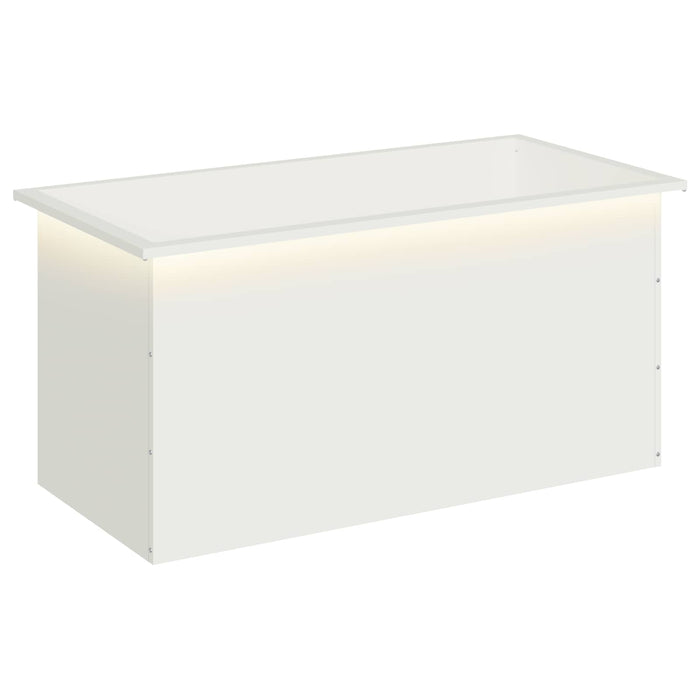 Jardinieră de grădină cu LED Alb 50 x 100 x 48 cm Oțel - WALTI WALTI