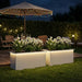 Jardinieră de grădină cu LED 2 buc. Alb 50 x 100 x 48 cm Oțel - WALTI WALTI