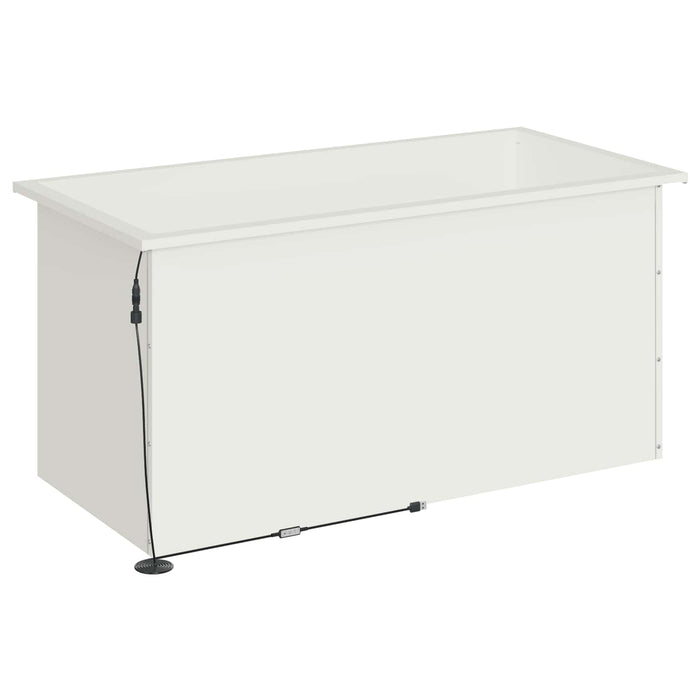 Jardinieră de grădină cu LED 2 buc. Alb 50 x 100 x 48 cm Oțel - WALTI WALTI