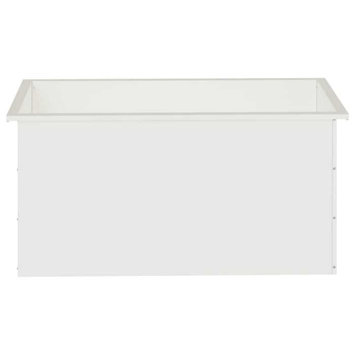 Jardinieră de grădină cu LED 2 buc. Alb 50 x 100 x 48 cm Oțel - WALTI WALTI