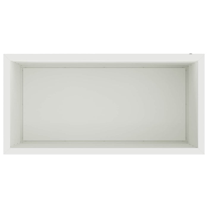 Jardinieră de grădină cu LED 2 buc. Alb 50 x 100 x 48 cm Oțel - WALTI WALTI