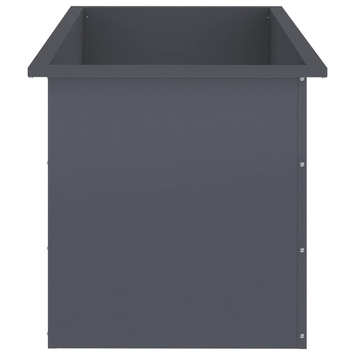 Jardinieră de grădină cu LED Antracit 50 x 100 x 48 cm Oțel WALTI