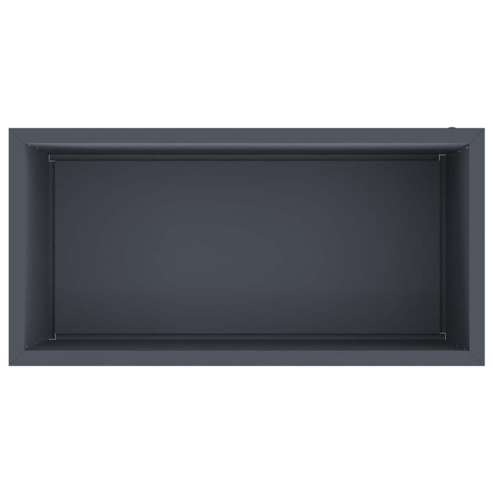 Jardinieră de grădină cu LED 2 buc. Antracit 50 x 100 x 48 cm WALTI