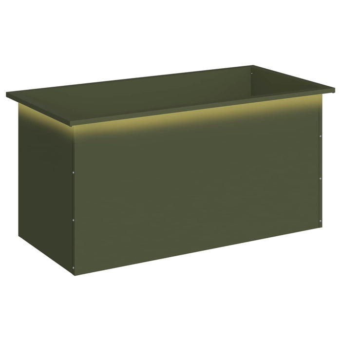 Jardinieră de grădină cu LED Verde măsliniu 50 x 100 x 48 cm - WALTI WALTI