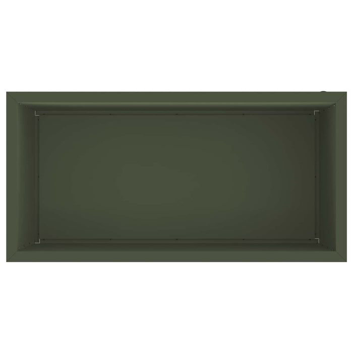 Jardinieră de grădină cu LED Verde măsliniu 50 x 100 x 48 cm - WALTI WALTI